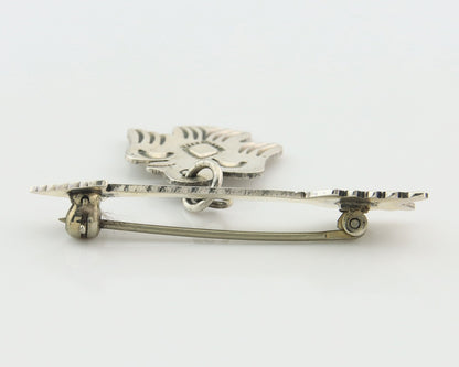 Navajo Pin Sterling Silver Thunderbird Arrow Artist Native American Artist