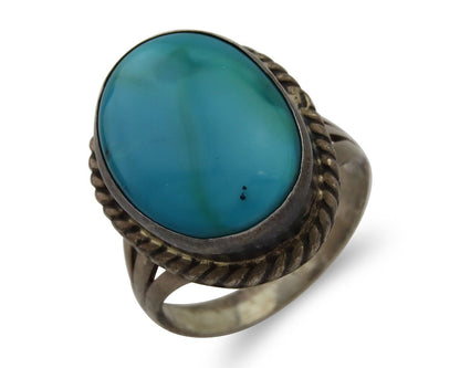 Navajo Handmade Ring 925 Silver Turquoise Native American Artist C.80's