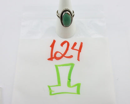 Navajo Ring 925 Silver Kingman Turquoise Artist Signed M Montoya C.80's