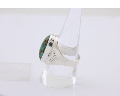 Navajo Handmade Ring 925 Silver Natural Mined Turquoise Artist C.80's
