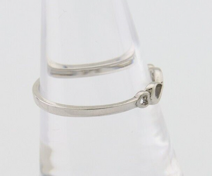 Infinity Heart Promise Ring 925 Solid Silver Size 7.0