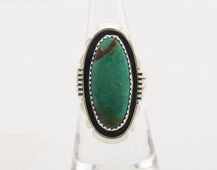Navajo Ring 925 Silver Natural Blue Turquoise Native American Artist C.80's
