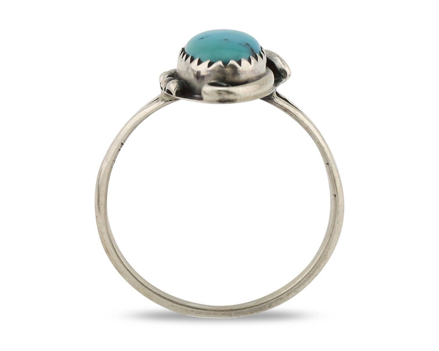 Navajo Ring 925 Silver Turquoise Artist Signed SkyStone Creations C.80's