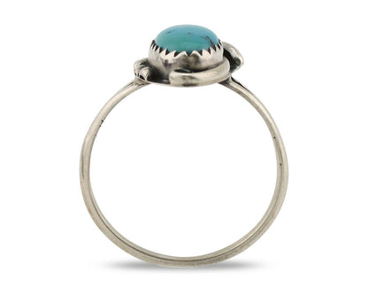 Navajo Ring 925 Silver Turquoise Artist Signed SkyStone Creations C.80's