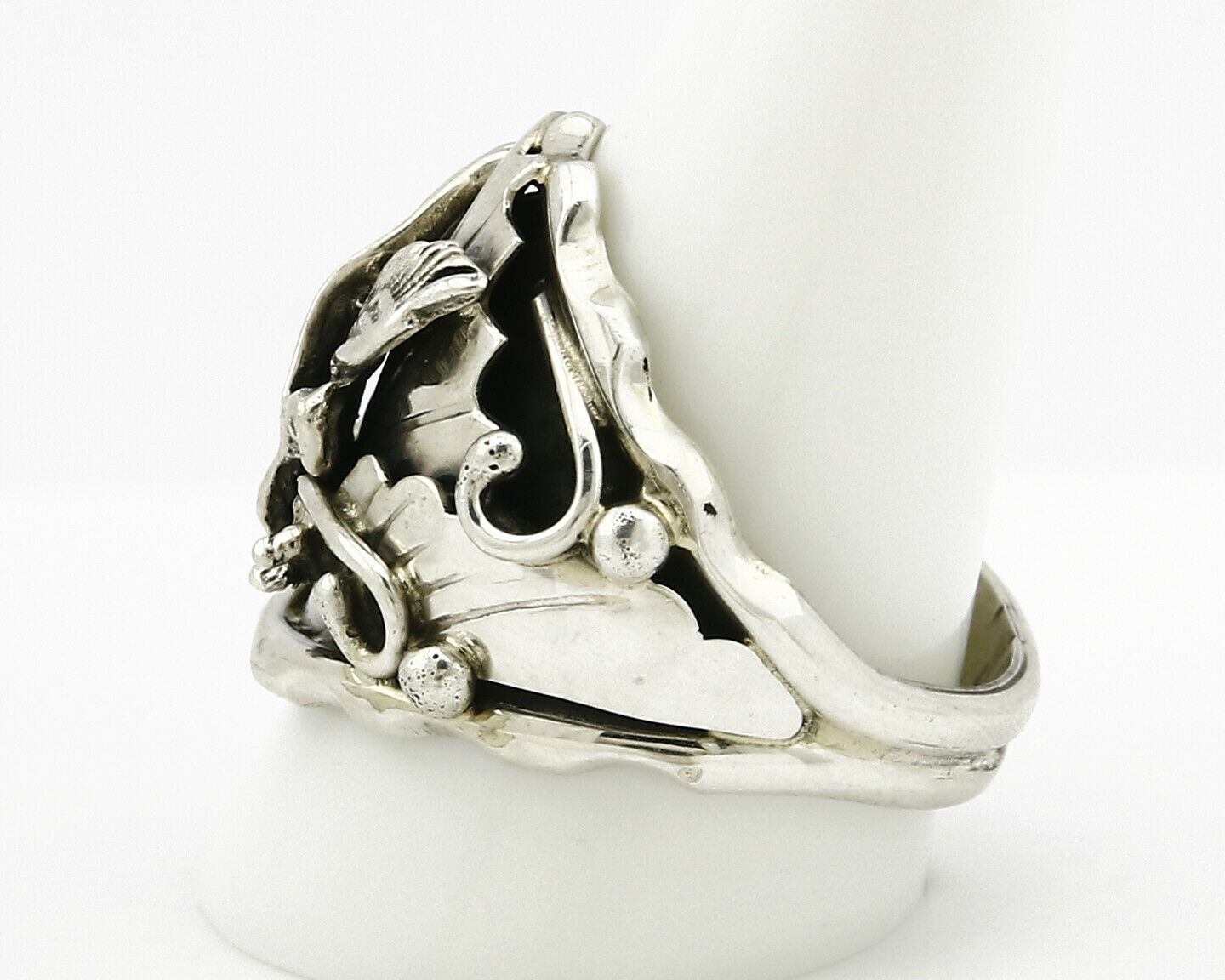 Navajo Eagle Ring .925 SOLID Silver & 12k GF Handmade Signed Artist S Circa 1980