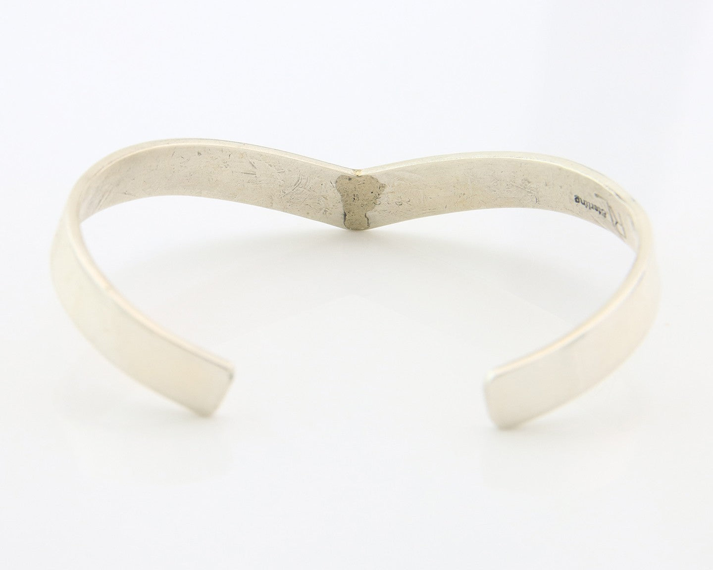 Navajo Cuff Bracelet Sterling Silver & Gold Vintage Signed RL