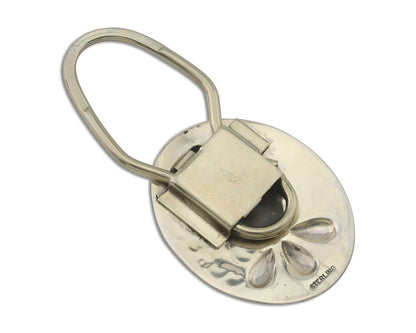Navajo Hand Stamped Key Chain .925 Silver Handmade Native American Artist C.80's
