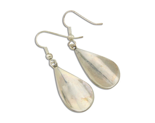 Navajo Kokopelli Earrings 999 Nickel Chip Inlay Turquoise Coral Native American