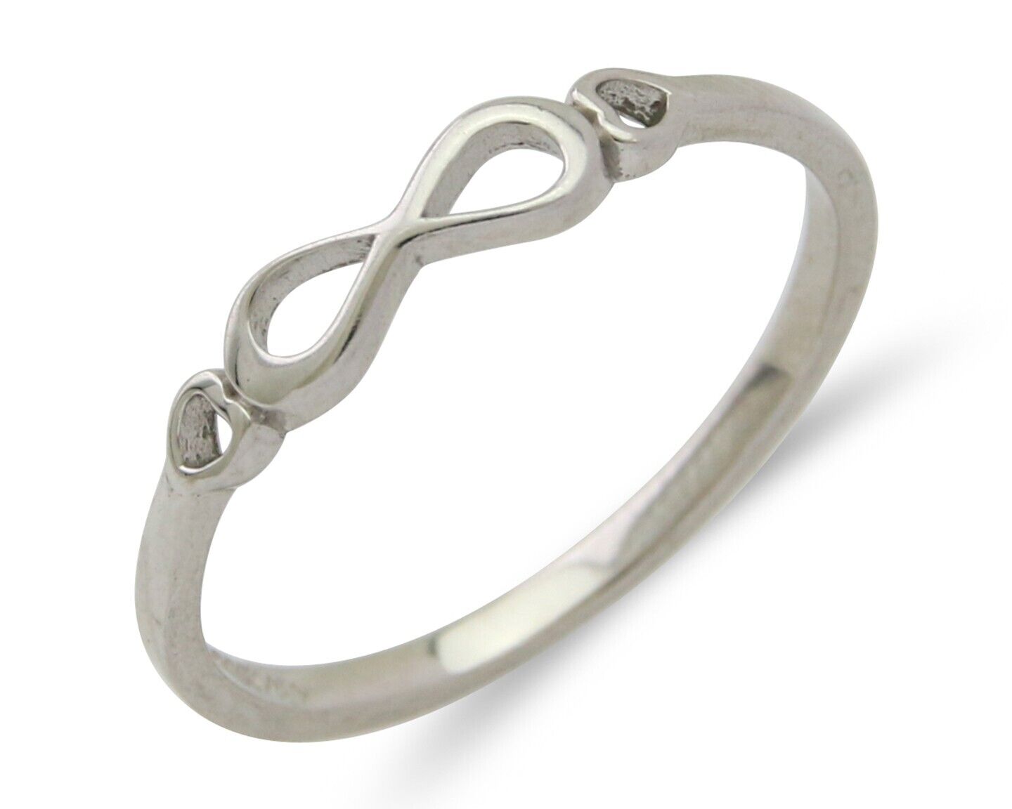 Infinity Heart Promise Ring 925 Solid Silver Size 7.0