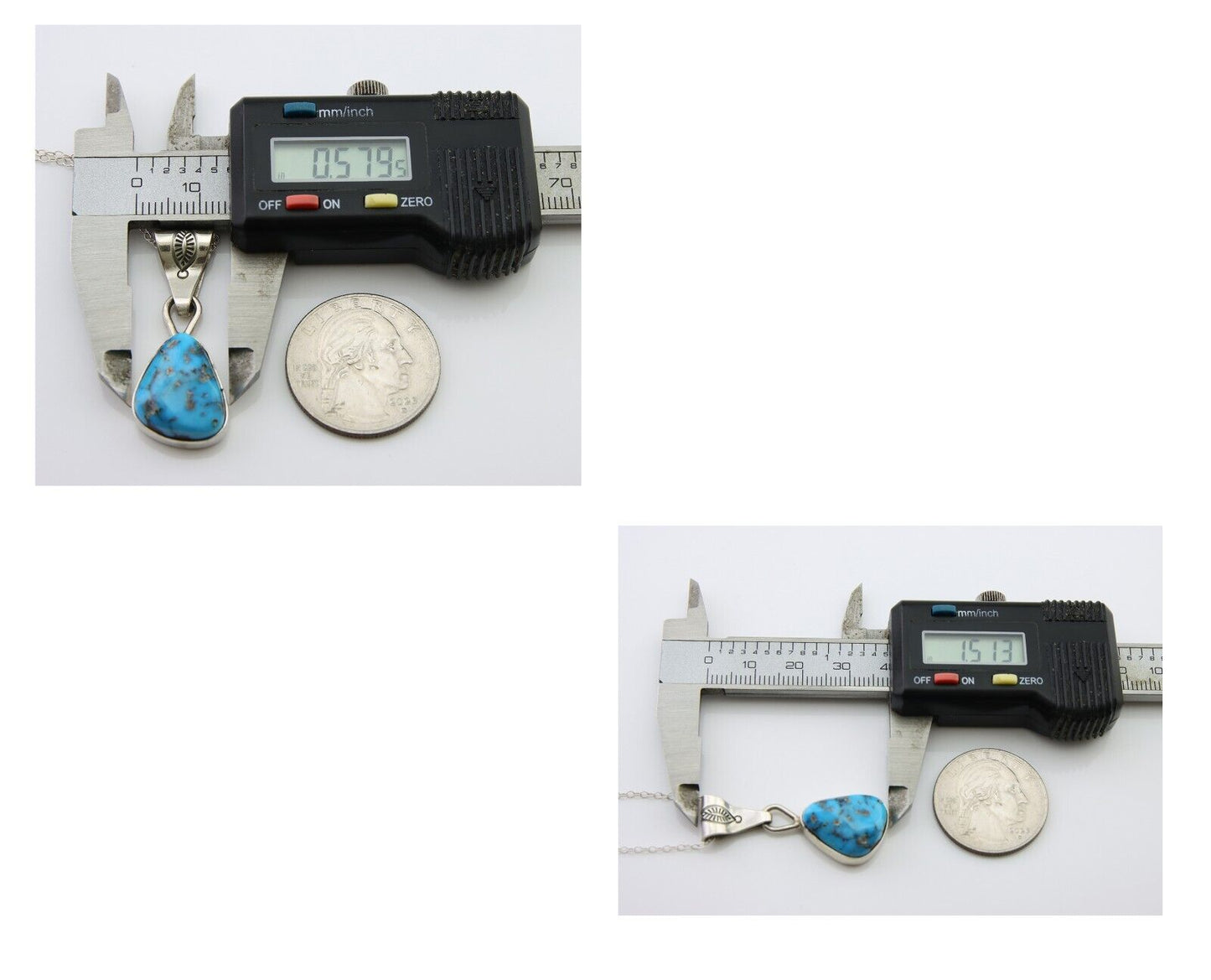Navajo Necklace 925 Silver Blue Turquoise Artist Signed Tony Guerro C.80's