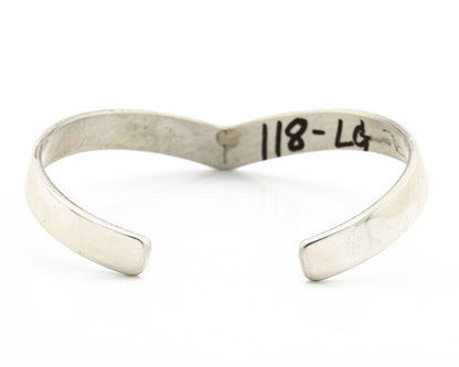 Navajo Bracelet .925 SOLID Silver & 12K Gold Plated Signed Artist RL C.80's