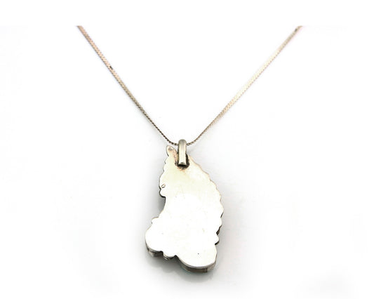 Navajo Necklace Sterling Silver Turquoise & Coral Authentic Vintage Handmade