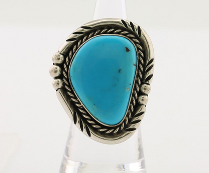 Navajo Handmade Ring 925 Silver Natural Turquoise Artist Signed Ben S C.80's