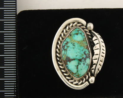 Mexican Handmade Ring 925 Sterling Natural Mined Turquoise C.80's Size 8