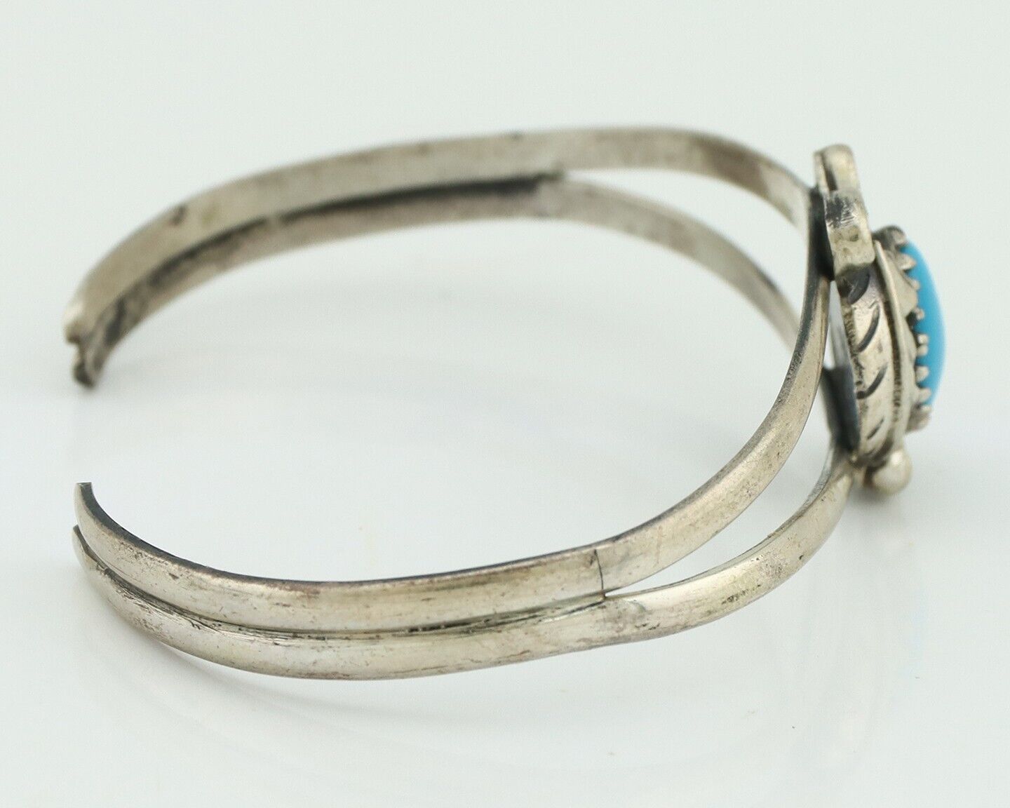 Navajo Slave Bracelet 925 Silver Natural SB Turquoise Native American C.80's