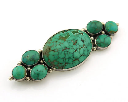 Navajo Handmade Pin Sterling Silver Turquoise Vintage Native Artist
