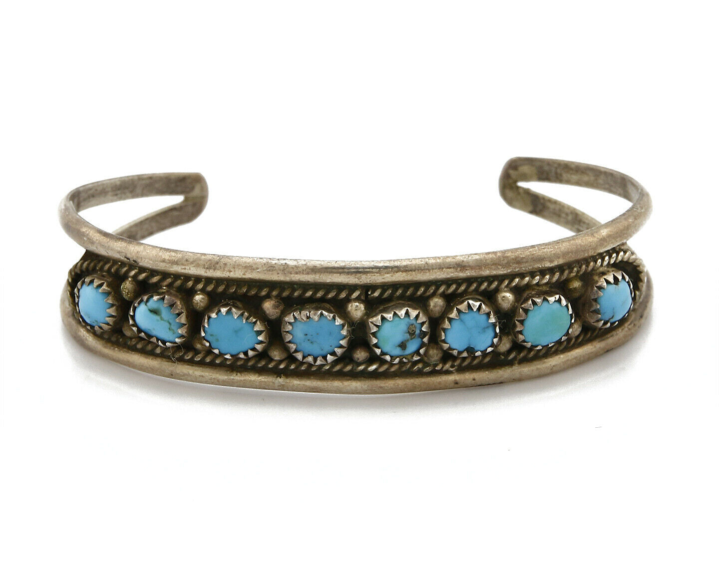 Older Navajo Irvin Chee Turquoise .925 SOLID Silver Handmade Cuff