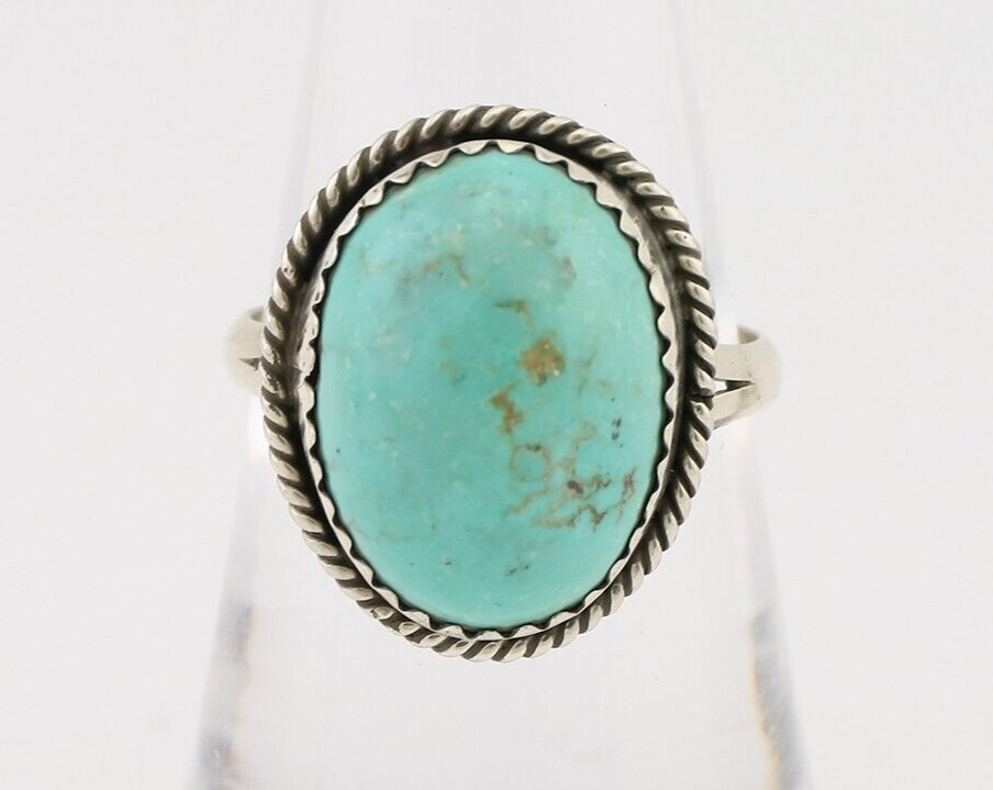 Navajo Handmade Ring 925 Silver Turquoise Native American Artist C.80's