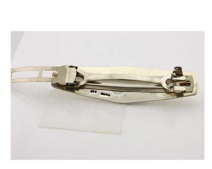 Women Navajo Hair Clip Barrette Blue Turquoise 925 Silver Native American C.80's