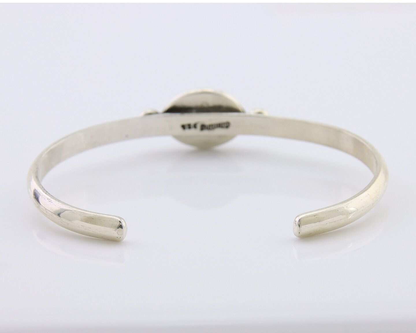 Navajo Bracelet 925 Silver Natural Turquoise Native American Artist C.80's