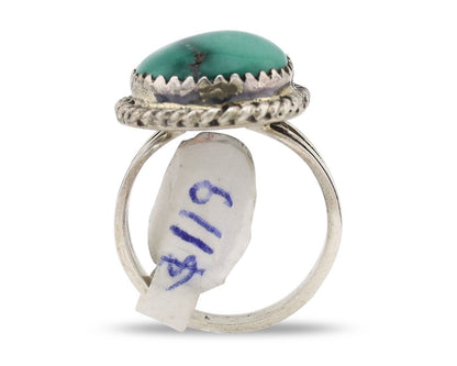 Navajo Ring 925 Silver Damele Turquoise Native American Artist C.80's