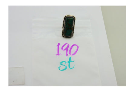 Navajo Ring 925 Sterling Silver Turquoise Native American Artist C.80's