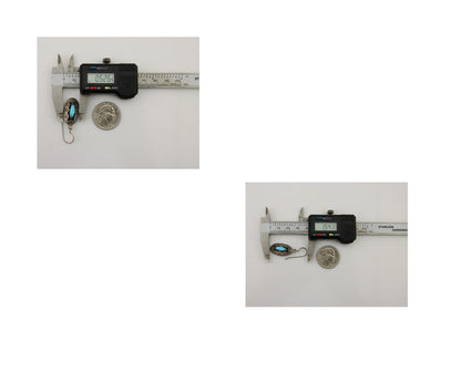 Navajo Dangle Earrings 925 Silver Natural Blue Turquoise Artist IJC C.80's