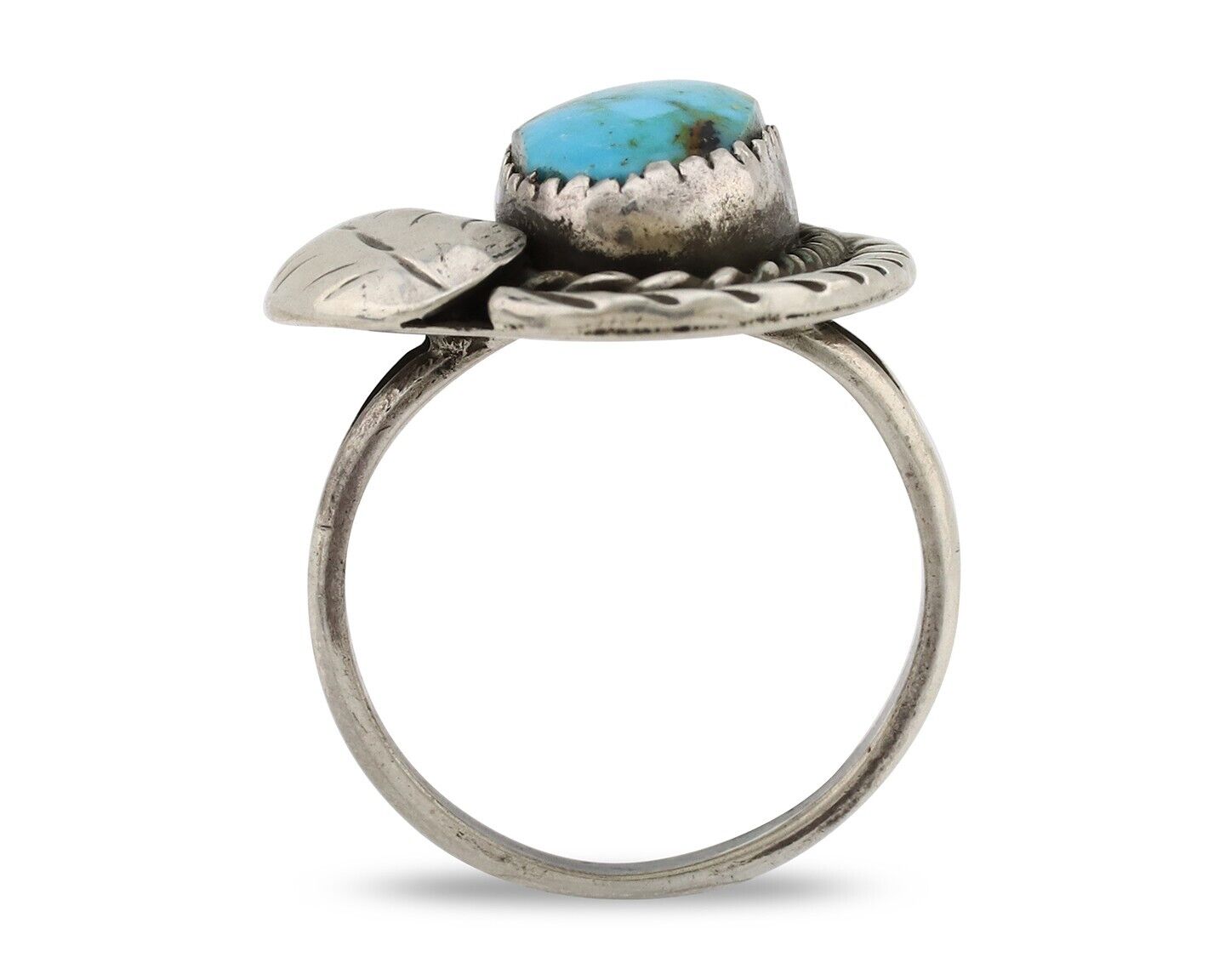 Navajo Handmade Ring 925 Silver Turquoise Native American Artist C.80's