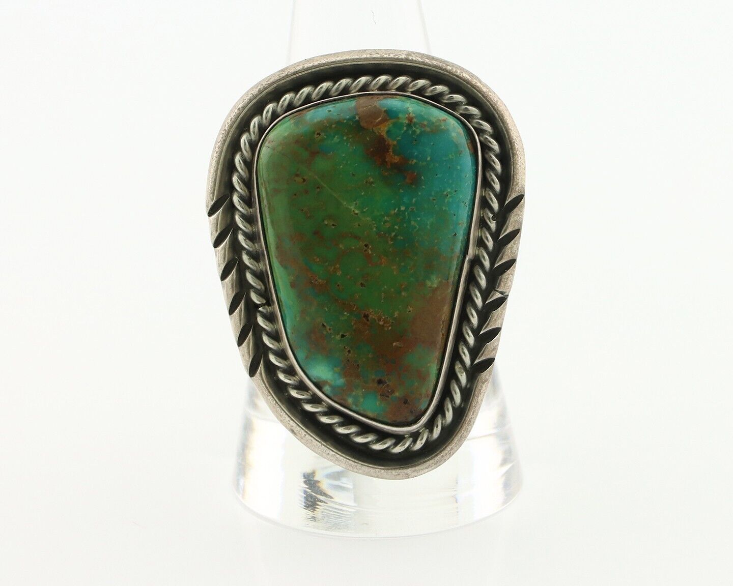 Navajo Ring 925 Silver Arizona Turquoise Artist Signed Philip Zachary C.80's