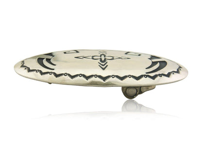 Navajo Belt Buckle 925 Sterling Silver Signed T Billy 1.5x2.5 in C.80's