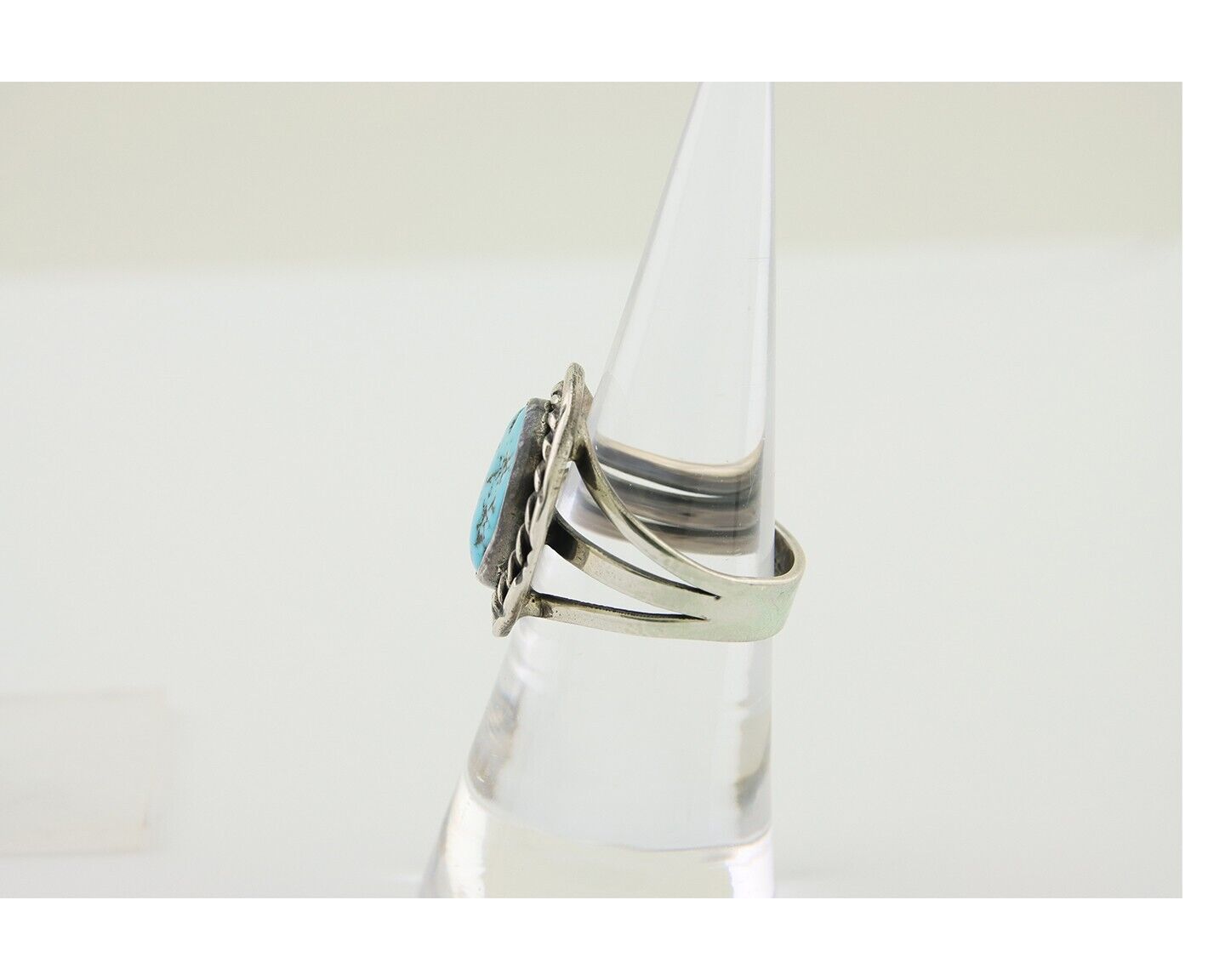 Navajo Handmade Ring 925 Silver Turquoise Native Artist C.80's