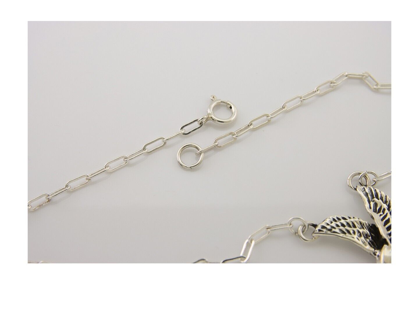 Navajo Eagle Feather Turquoise Necklace 925 Silver Native American Artist C.80's