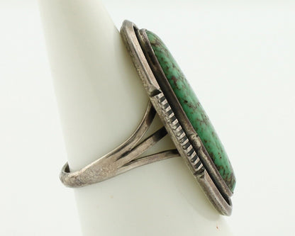 Navajo Ring 925 Silver Spiderweb Turquoise Aritst Signed William Denetdale C.80s