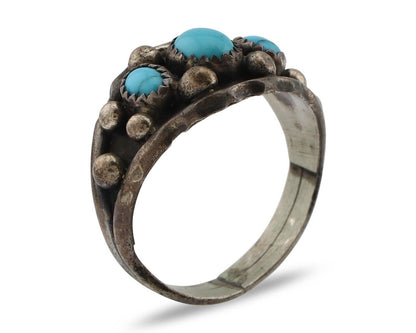 Navajo Ring 925 Silver Turquoise Artist Signed E SkyStone Creations C.80's