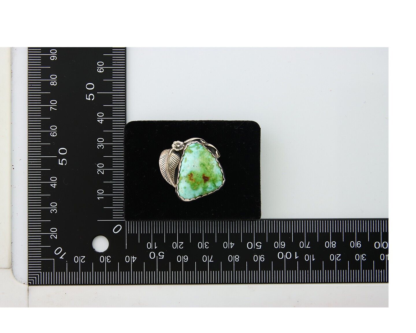 Navajo Ring 925 Sterling Royston Turquoise Native American Artist C.80's