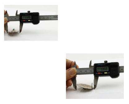 Navajo Hand Stamped Earrings 925 Silver Turquoise Native Artist C.80's