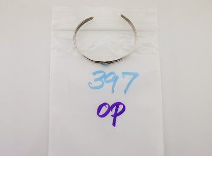 Navajo Hand Stamped Cuff Bracelet Turquoise 925 Silver Native American Artist