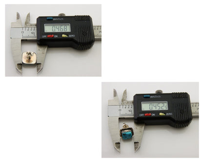 Navajo Hand Stampied Earrings 925 Silver Blue Turquoise Native Artist C.80's