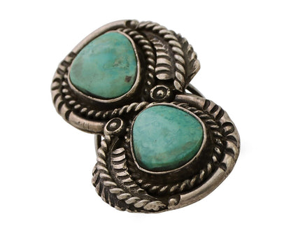 Navajo Handmade Ring 925 Silver Natural Tuquoise Native American Artist C.80's