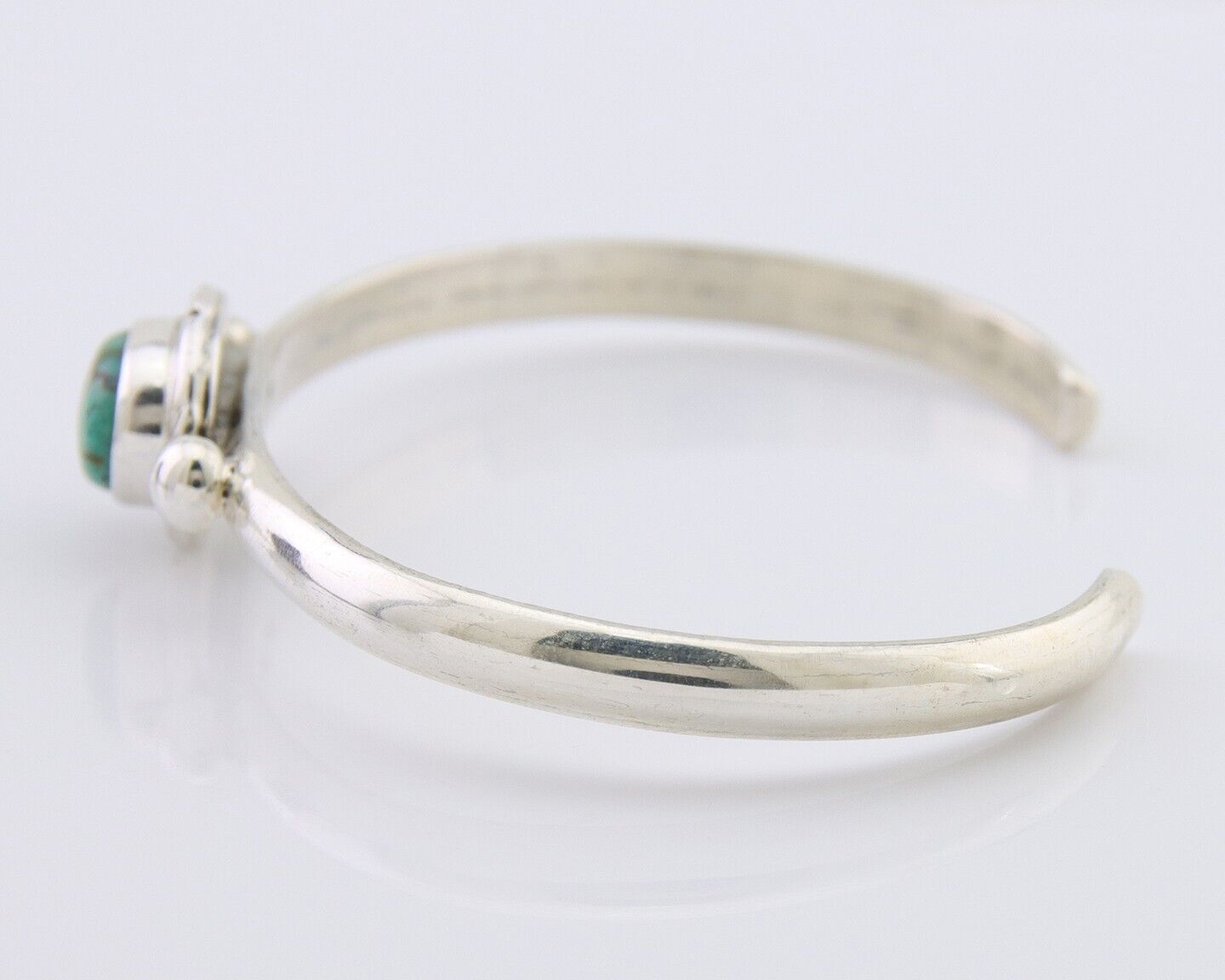 Navajo Bracelet 925 Silver Natural Turquoise Native American Artist C.80's