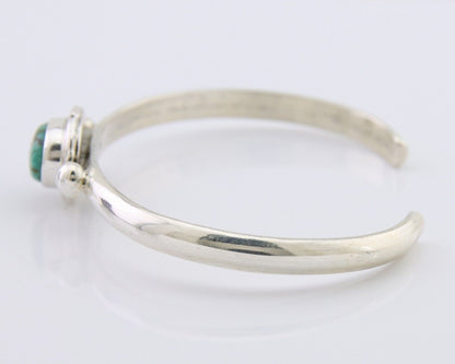 Navajo Bracelet 925 Silver Natural Turquoise Native American Artist C.80's