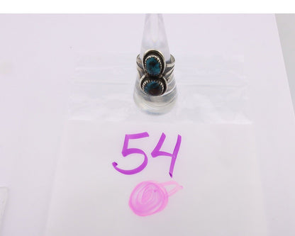 Navajo Ring 925 Silver Natural Blue Turquoise Native American Artist C.80's