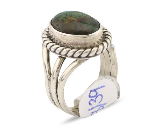 Navajo Ring 925 Silver Arizona Turquoise Native American Artist C.80's