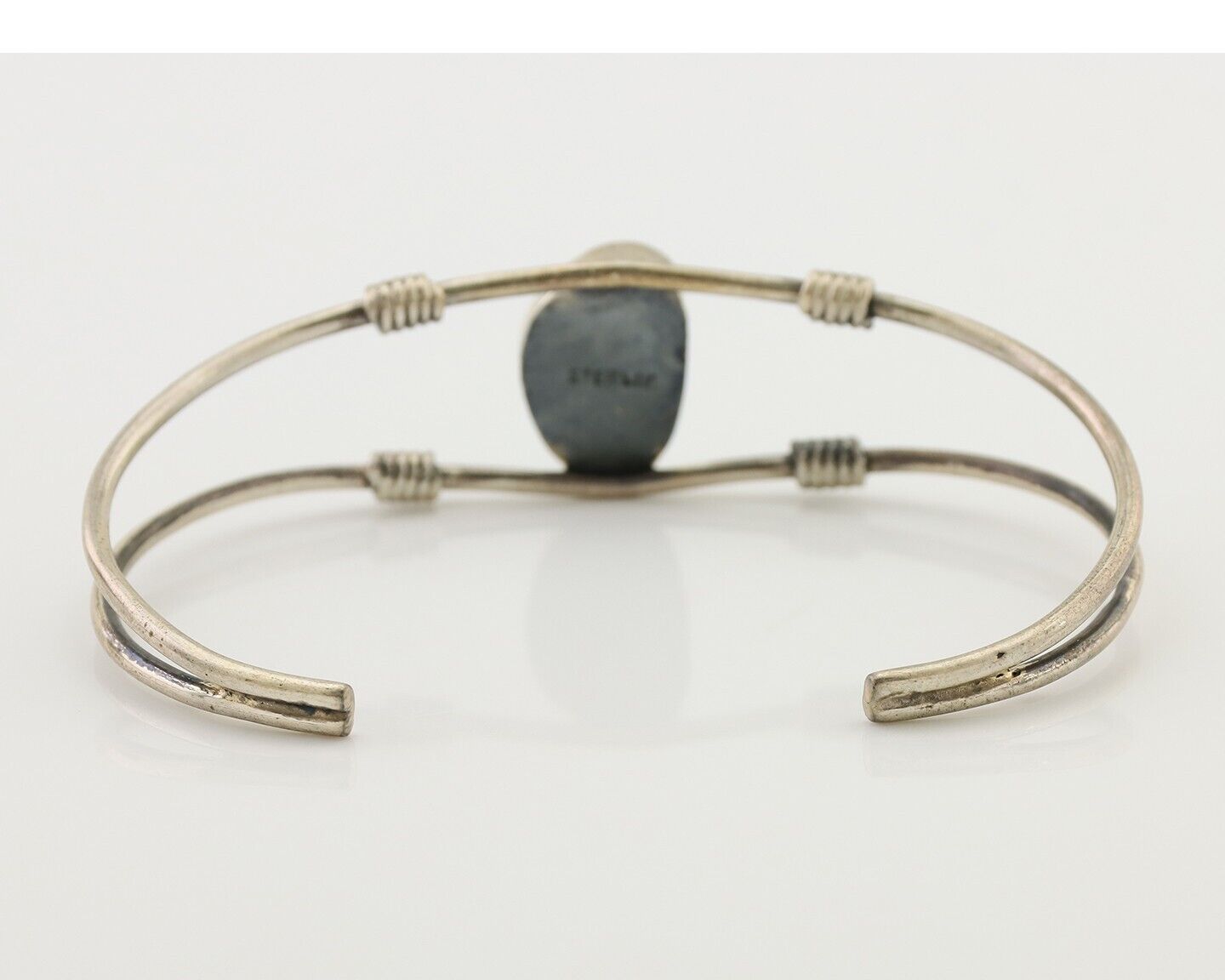 Navajo Bracelet 925 Silver Natural Blue Turquoise Native American C.80's