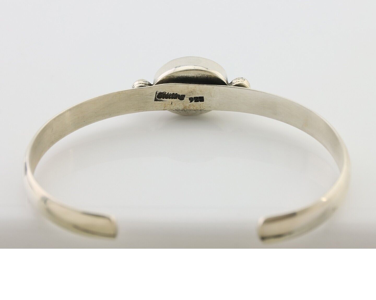 Navajo Cuff Bracelet 925 Silver Natural Blue Turquoise Native American C.80's