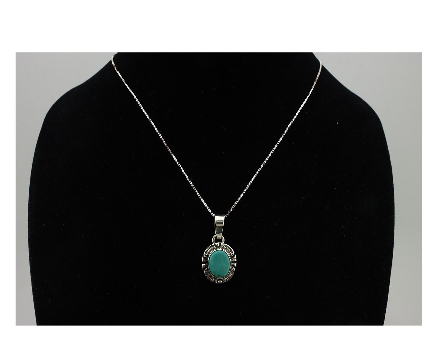 Navajo Necklace 925 Silver Arizona Turquoise Handmade Signed Gecko C.90's