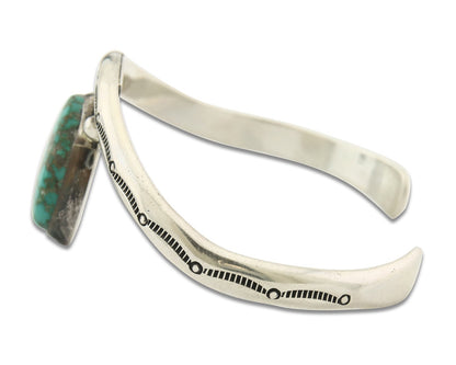Vintage Navajo Bracelet 925 Silver Turquoise Handmade Signed Tim Guerro