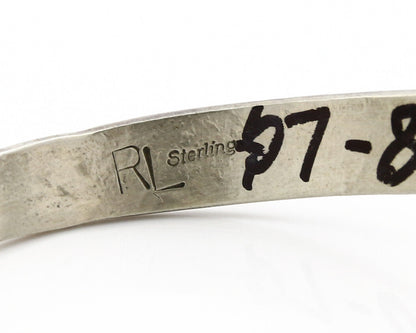Navajo Bracelet .925 SOLID Silver & 12K Gold Plated Signed Artist RL C.80's