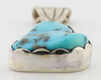 Navajo Necklace Pendant 925 Silver Turquoise Artist Tony Guerro C.80's