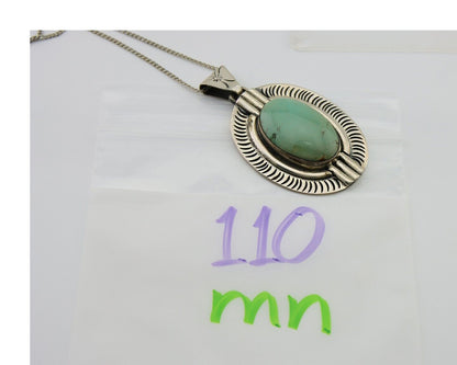 Navajo Necklace 925 Silver Natural Turquoise Artist M Montoya C.80's